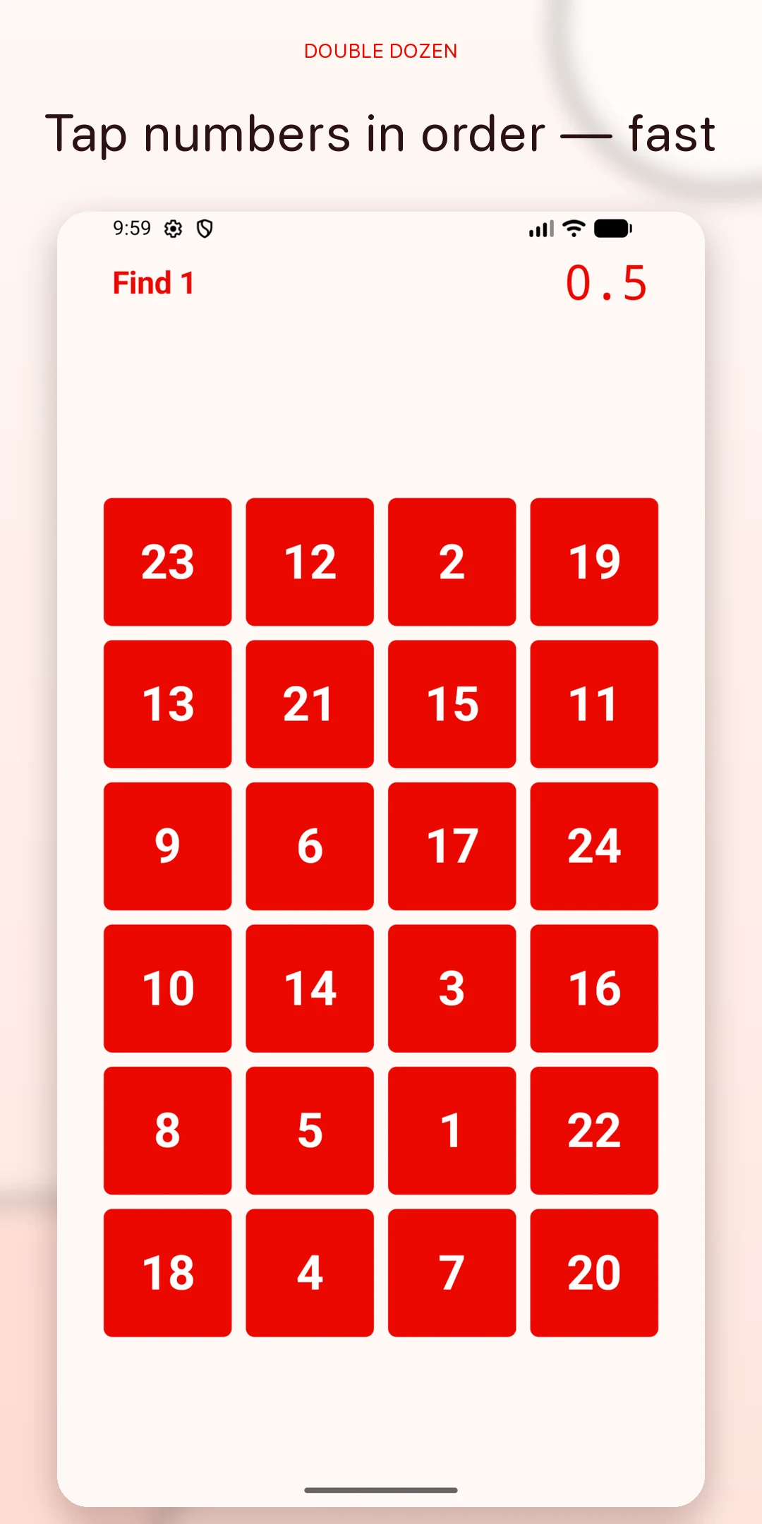 Double Dozen - Tap Speed Game screenshot